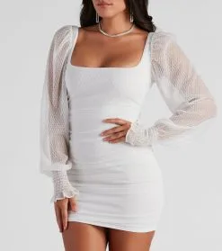 Windsor. She's Lovely Chiffon Mesh Mini Dress -Formal Dresses Online Shop 05101 1653 4