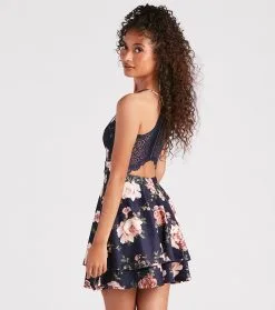 Windsor. Blossom With Beauty Floral Skater Dress -Formal Dresses Online Shop 05101 1686 2