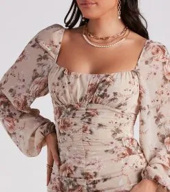 Windsor. Effortless Beauty Floral Mini Dress -Formal Dresses Online Shop 05101 1860 4