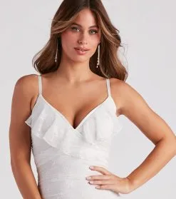 Windsor. Pretty Mini Lace V-Neck Dress 9 Windsor. Pretty Mini Lace V-Neck Dress -Formal Dresses Online Shop 05101 2033 4