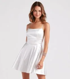 Windsor. A Moment In Satin Skater Dress -Formal Dresses Online Shop 05101 2043 1 1