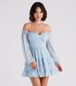 Windsor. Feelin' Like A Dream Chiffon Skater Dress