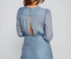 Windsor. Glitter Rush Chiffon V-Neck Dress -Formal Dresses Online Shop 05101 2218 4