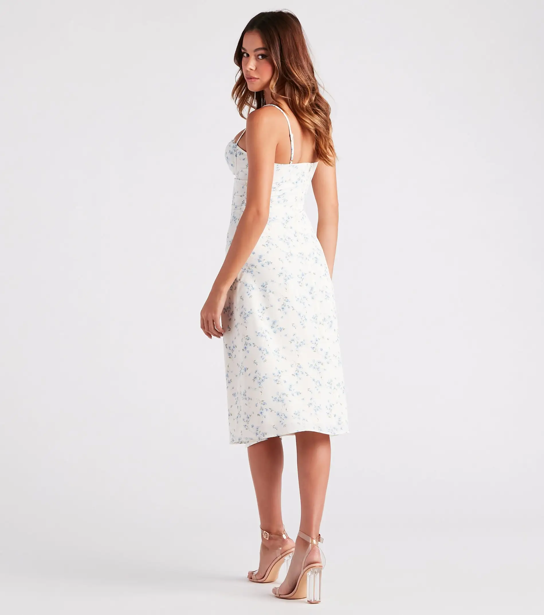 Windsor. Lovely In Floral Lace Trim Midi Dress 4 Windsor. Lovely In Floral Lace Trim Midi Dress - Image 2