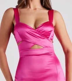 Windsor. Cross My Heart Satin Cutout Dress -Formal Dresses Online Shop 05101 2233 4