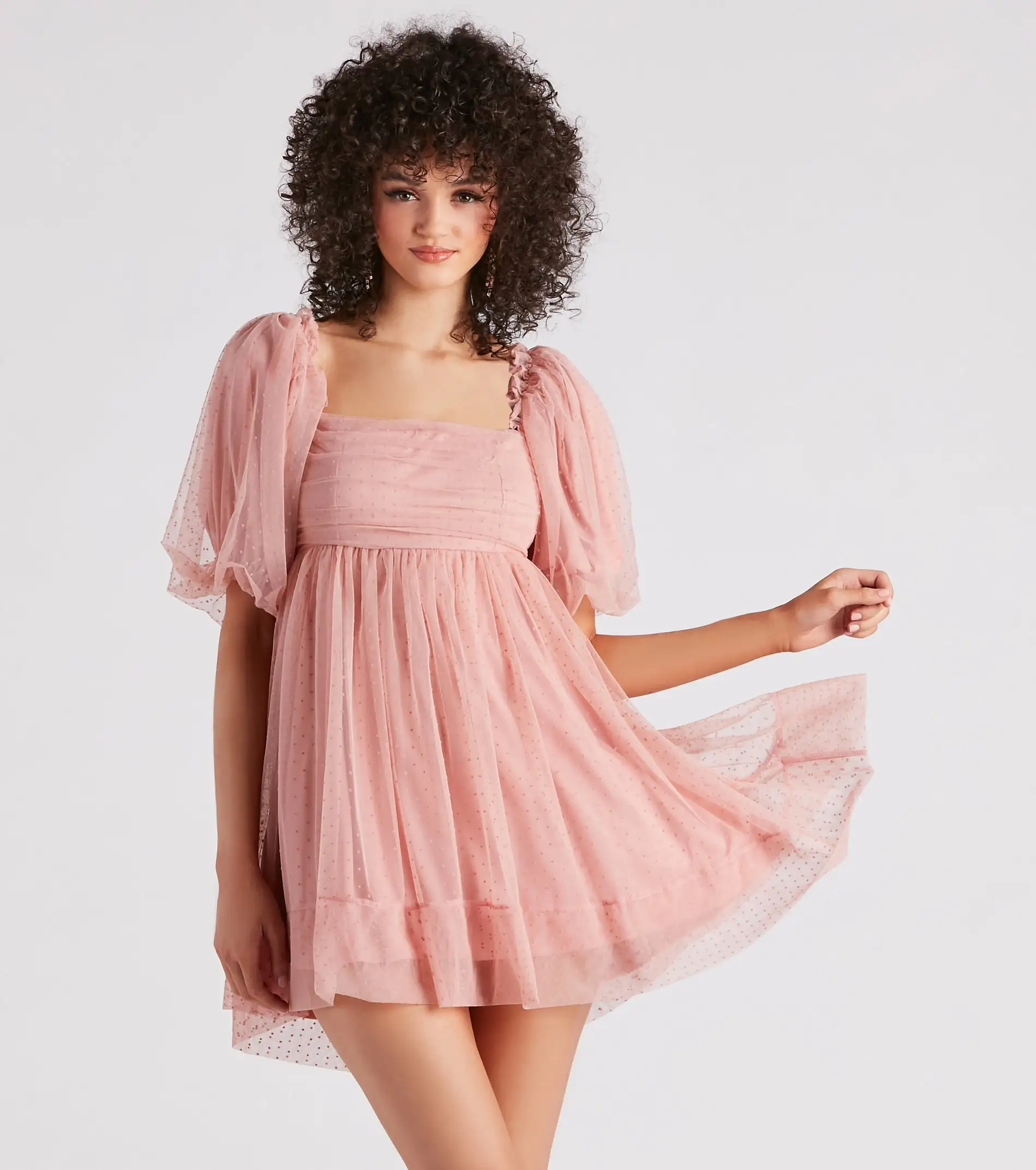 Windsor. Whimsical Muse Chiffon Swiss Dot Skater Dress 3 Windsor. Whimsical Muse Chiffon Swiss Dot Skater Dress