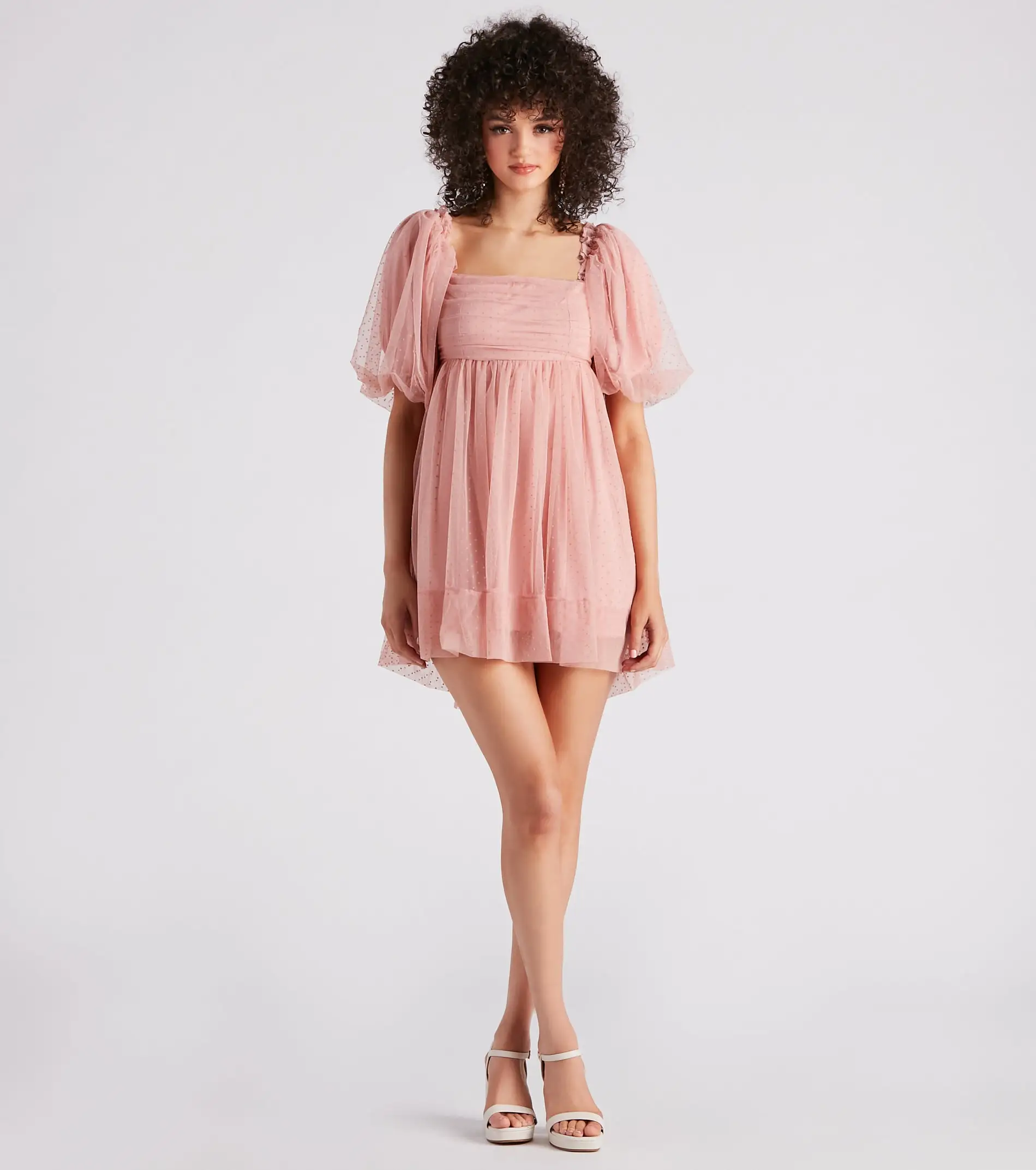 Windsor. Whimsical Muse Chiffon Swiss Dot Skater Dress 5 Windsor. Whimsical Muse Chiffon Swiss Dot Skater Dress - Image 3