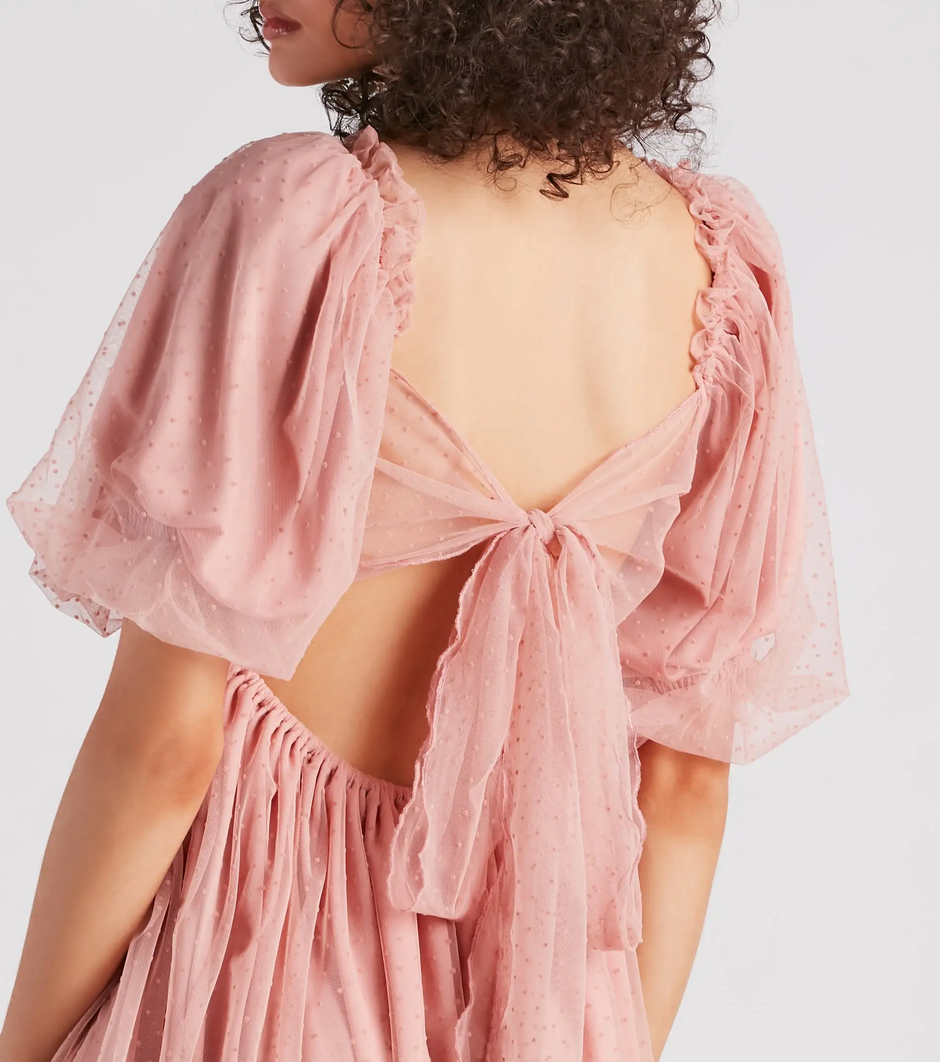 Windsor. Whimsical Muse Chiffon Swiss Dot Skater Dress 6 Windsor. Whimsical Muse Chiffon Swiss Dot Skater Dress - Image 4