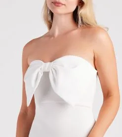 Windsor. You're A Gift Bow Crepe Mini Dress -Formal Dresses Online Shop 05101 2405 4