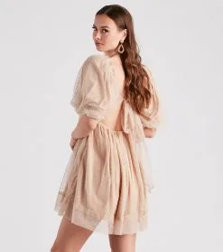 Windsor. Whimsical Muse Chiffon Swiss Dot Skater Dress 23 Windsor. Whimsical Muse Chiffon Swiss Dot Skater Dress -Formal Dresses Online Shop 05101 2447 2