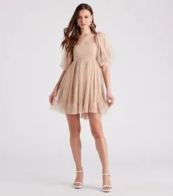 Windsor. Whimsical Muse Chiffon Swiss Dot Skater Dress 24 Windsor. Whimsical Muse Chiffon Swiss Dot Skater Dress -Formal Dresses Online Shop 05101 2447 3