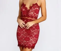 Windsor. Crochet Chic Mini Dress -Formal Dresses Online Shop 05101 8470 4