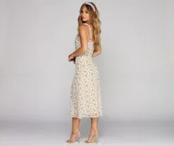 Windsor. Frilly In Florals Midi Dress -Formal Dresses Online Shop 05102 0063 5 68d9a67a edcc 4754 b6b5 87ebbeb87efb