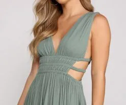 Windsor. Lovely In Linen Sleeveless Skater Dress -Formal Dresses Online Shop 05102 0242 4
