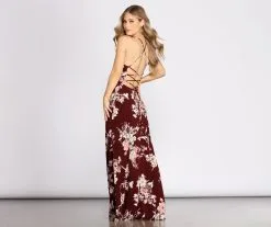 Windsor. Fine In Florals High Neck Maxi Dress