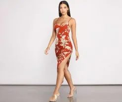 Windsor. Stunning In Florals Sleeveless Midi Dress