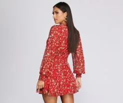 Windsor. Flowy Floral Mini Dress -Formal Dresses Online Shop 05102 0303 4 1cc8d27d 6838 4525 934f 902cb49fec60