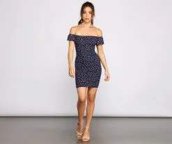 Windsor. Sweet And Smocked Floral Mini Dress -Formal Dresses Online Shop 05102 0339 8