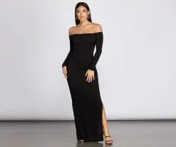 Windsor. Knits An Essential Off Shoulder Maxi Dress