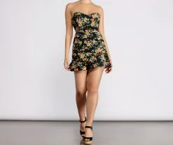 Windsor. Floral Feels Ruffle Mini Dress -Formal Dresses Online Shop 05102 0742 4