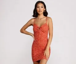 Windsor. Too Sweet Sweetheart Ditsy Floral Mini Dress