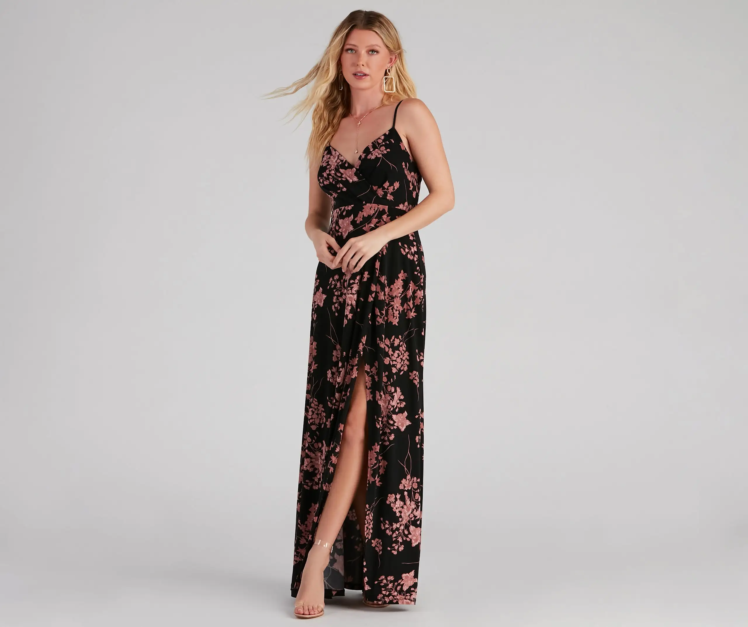 Windsor. Total Sweetheart Floral High Slit Maxi Dress 6 Windsor. Total Sweetheart Floral High Slit Maxi Dress - Image 4
