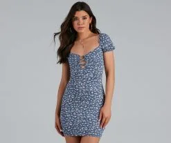 Windsor. Summer Romance Ditsy Floral Mini Dress