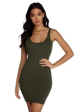 Windsor. Basic Scoop Mini Dress