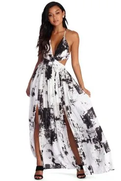 Windsor. Artist's Muse Chiffon Maxi Dress