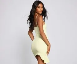 Windsor. Sweet Like Candy Ruffle Mini Dress -Formal Dresses Online Shop 05102 4087 2