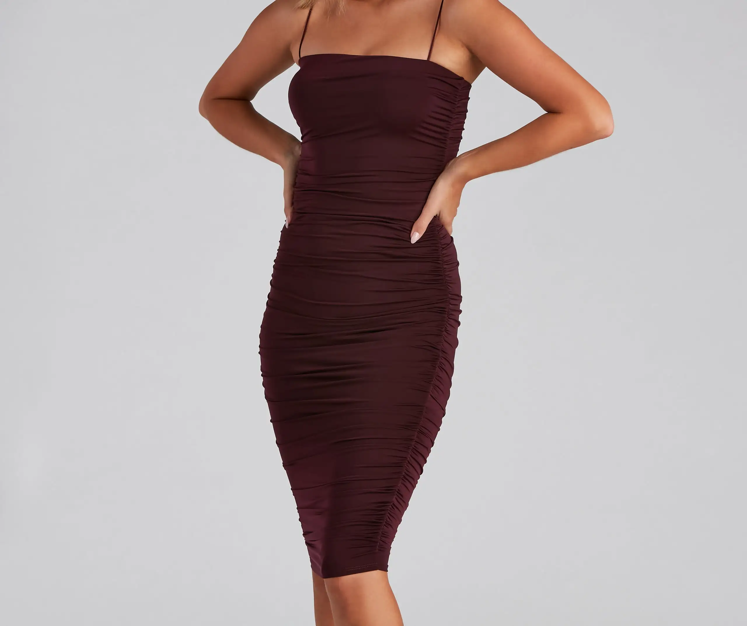 Windsor. She's A Showstopper Ruched Midi Dress 18 Windsor. She's A Showstopper Ruched Midi Dress - Image 16