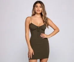 Windsor. What's The Scoop Ribbed Knit Mini Dress