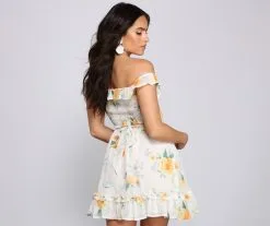 Windsor. Floral Wonder Ruffled Skater Dress 8 Windsor. Floral Wonder Ruffled Skater Dress -Formal Dresses Online Shop 05102 4227 2