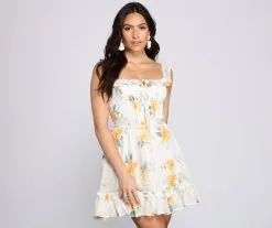 Windsor. Floral Wonder Ruffled Skater Dress 11 Windsor. Floral Wonder Ruffled Skater Dress -Formal Dresses Online Shop 05102 4227 5