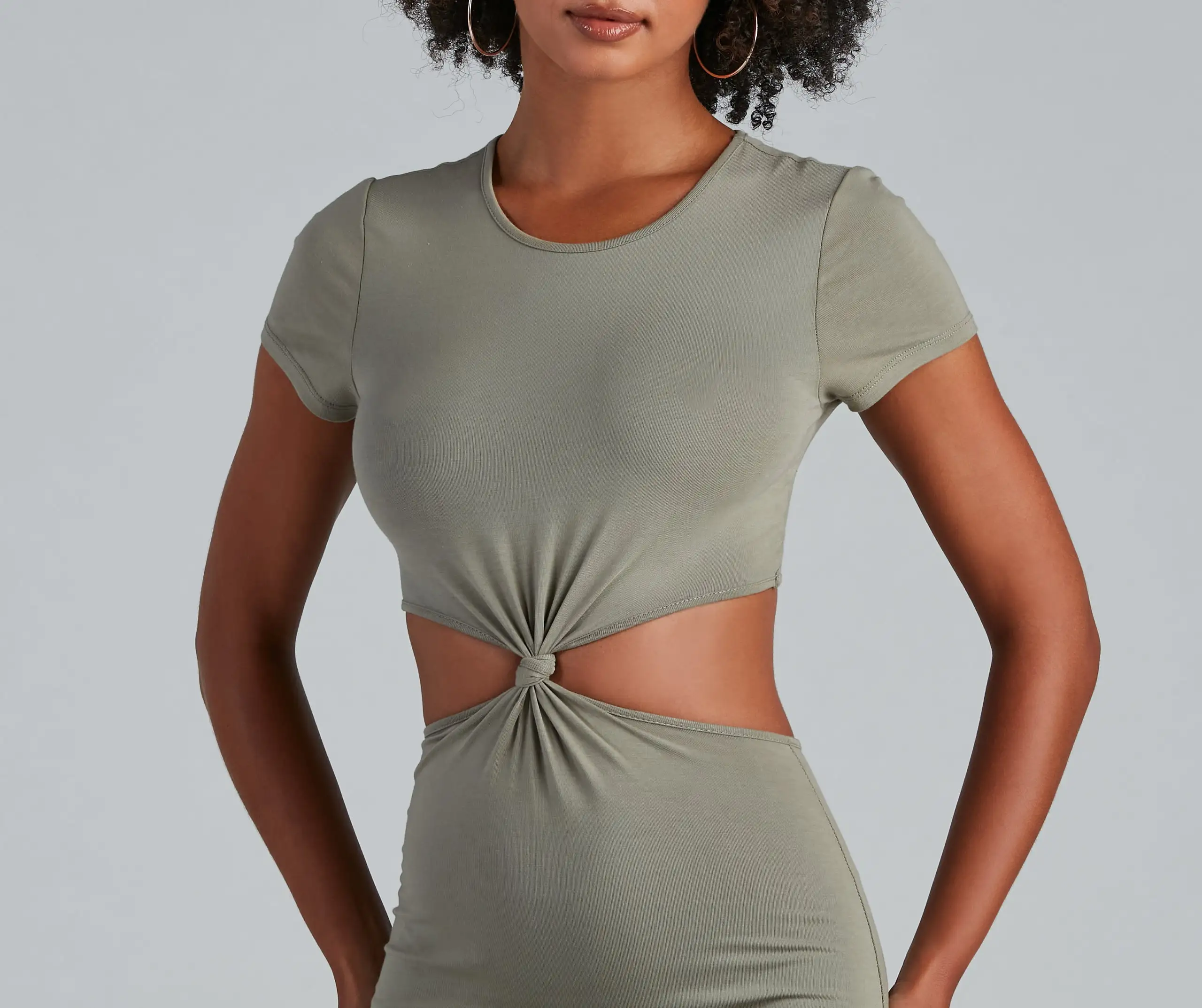 Windsor. Thinking About Knit Cutout Midi Dress 5 Windsor. Thinking About Knit Cutout Midi Dress - Image 3