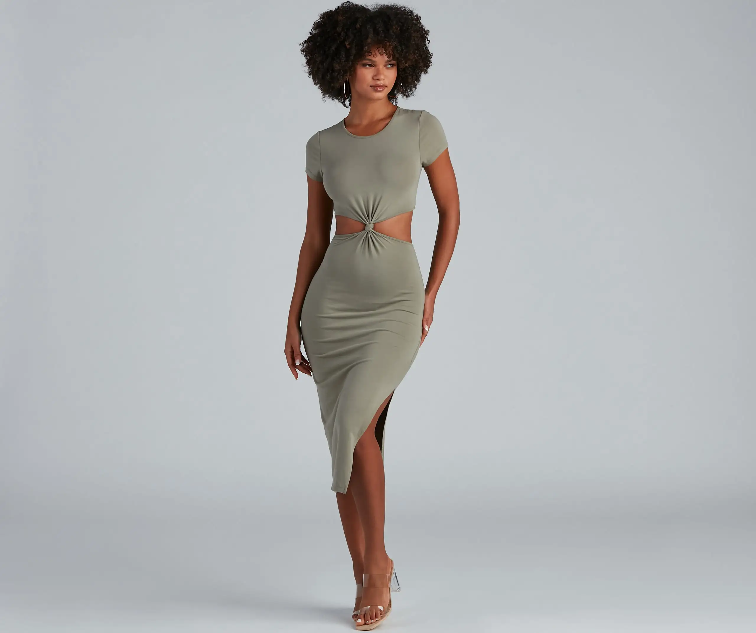 Windsor. Thinking About Knit Cutout Midi Dress 6 Windsor. Thinking About Knit Cutout Midi Dress - Image 4