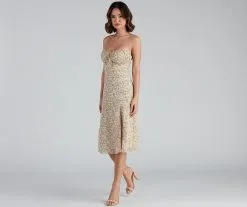 Windsor. Floral Retreat Chiffon Sweetheart Midi Dress 8 Windsor. Floral Retreat Chiffon Sweetheart Midi Dress -Formal Dresses Online Shop 05102 4356 3