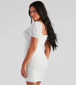 Windsor. Sweetie Puff Sleeve Mini Dress 21 Windsor. Sweetie Puff Sleeve Mini Dress -Formal Dresses Online Shop 05102 4360 2