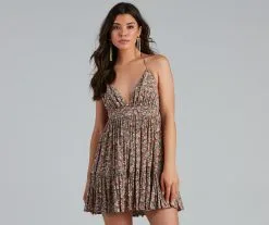 Windsor. Nothing Bud Fun Floral Halter Dress