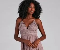 Windsor. Let It Flow Crochet V-Neck Skater Dress -Formal Dresses Online Shop 05102 4396 3