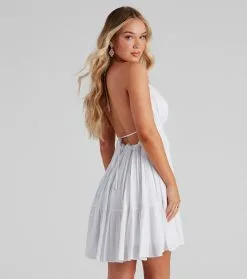 Windsor. Spring Breeze Linen Halter Skater Dress 43 Windsor. Spring Breeze Linen Halter Skater Dress -Formal Dresses Online Shop 05102 4426 2