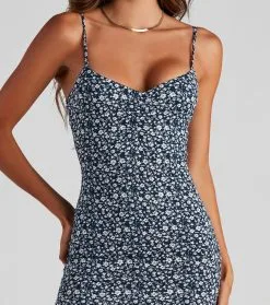 Windsor. Cutest Look Floral Mini Dress -Formal Dresses Online Shop 05102 4525 4