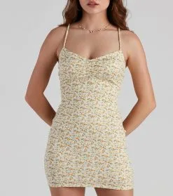 Windsor. Cutest Look Floral Mini Dress -Formal Dresses Online Shop 05102 4612 4