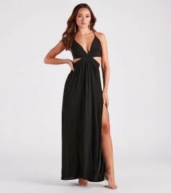 Windsor. Pretty In Paradise Strappy Cutout Maxi Dress