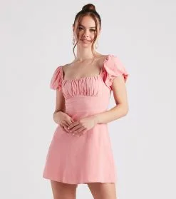 Windsor. Bae Breeze Linen A-Line Short Dress