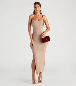 Windsor. Casually Cool Slit Maxi Dress