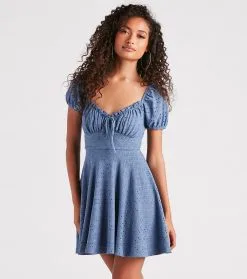 Windsor. Sweet As Me Eyelet Lace Skater Dress 14 Windsor. Sweet As Me Eyelet Lace Skater Dress -Formal Dresses Online Shop 05102 4937 1