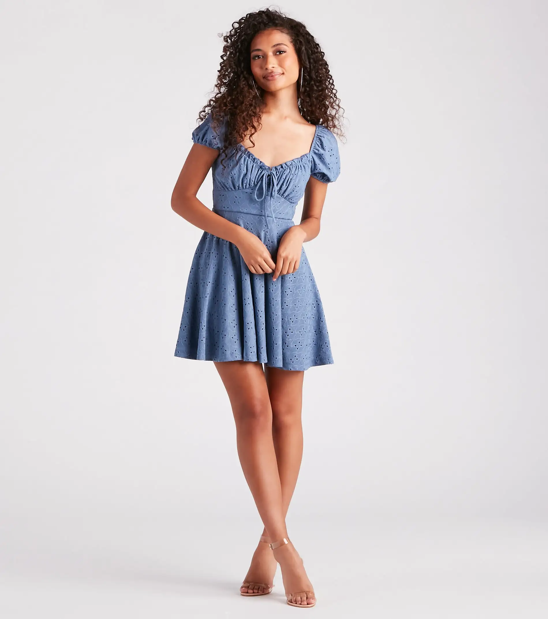 Windsor. Sweet As Me Eyelet Lace Skater Dress 9 Windsor. Sweet As Me Eyelet Lace Skater Dress - Image 7