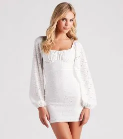 Windsor. Modern Romance Eyelet Lace Mini Dress
