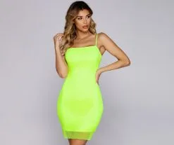 Windsor. Don't Mesh With Me Mini Dress